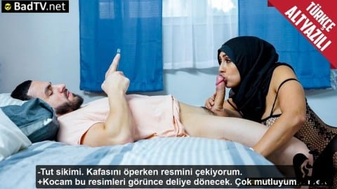 Türk türbanlı kocasını aldatan porno